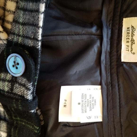 Eddie Bauer Plaid Wool Pants 8 - Picture 2 of 2